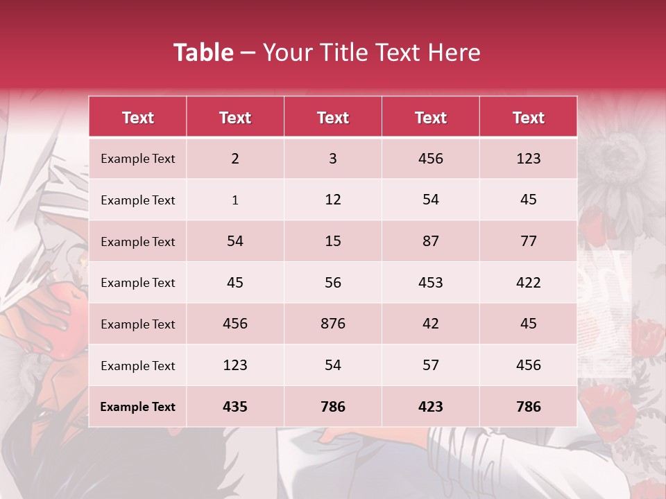 A Couple Of Anime Characters With Red Hair PowerPoint Template