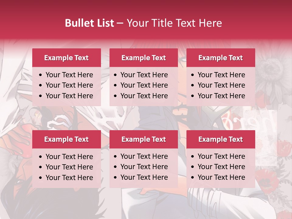 A Couple Of Anime Characters With Red Hair PowerPoint Template