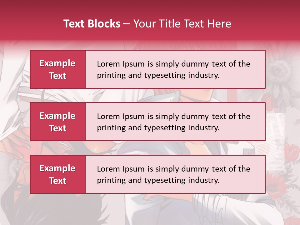 A Couple Of Anime Characters With Red Hair PowerPoint Template