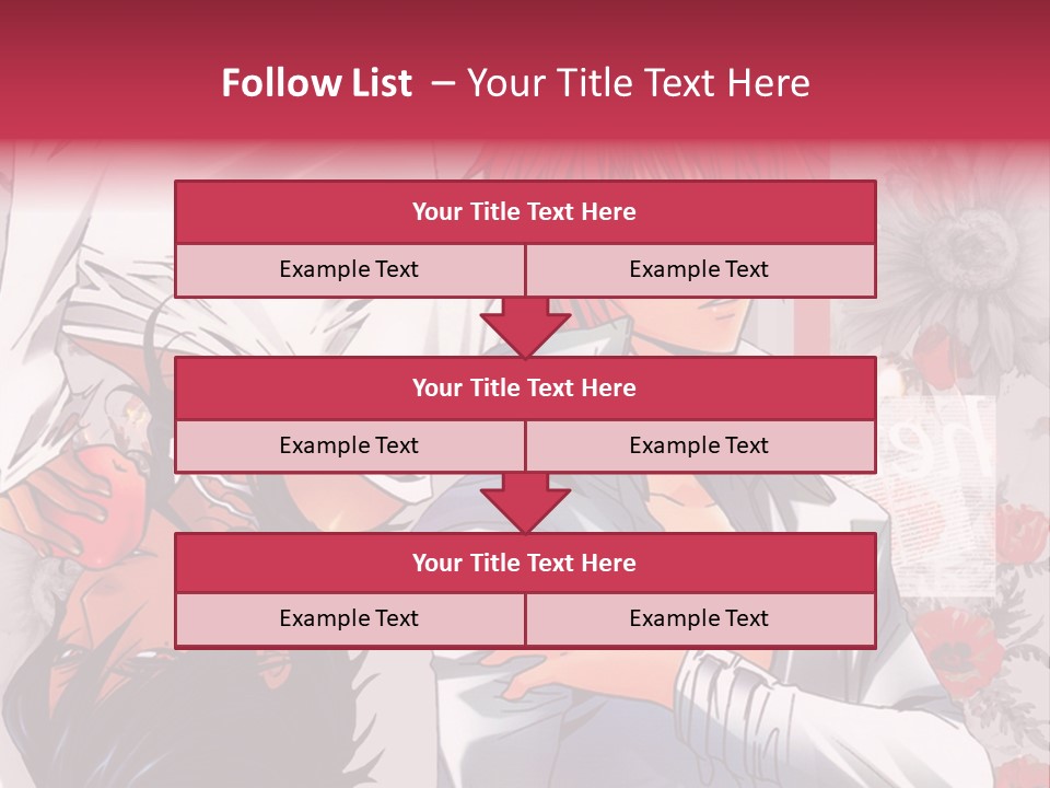 A Couple Of Anime Characters With Red Hair PowerPoint Template