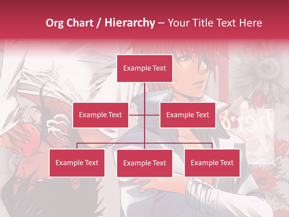 A Couple Of Anime Characters With Red Hair PowerPoint Template