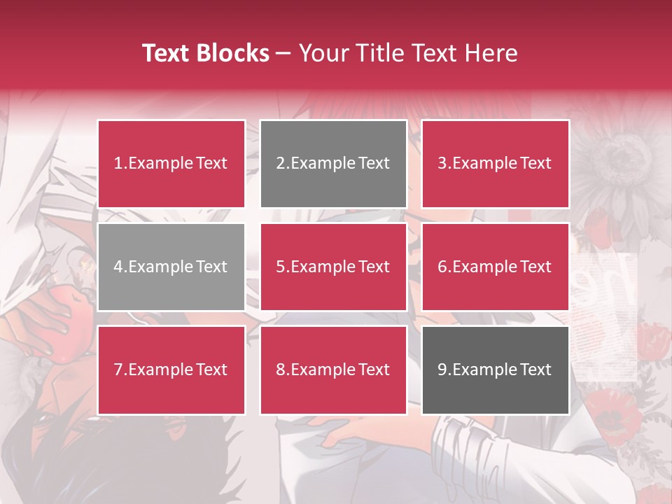 A Couple Of Anime Characters With Red Hair PowerPoint Template