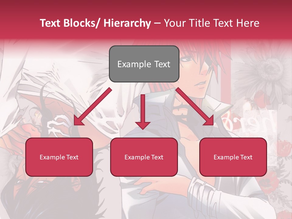 A Couple Of Anime Characters With Red Hair PowerPoint Template