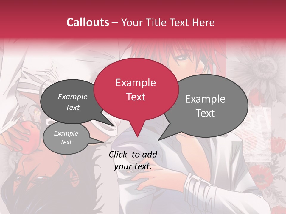 A Couple Of Anime Characters With Red Hair PowerPoint Template