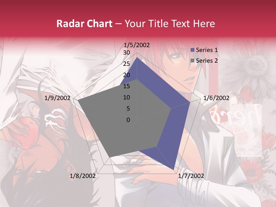 A Couple Of Anime Characters With Red Hair PowerPoint Template