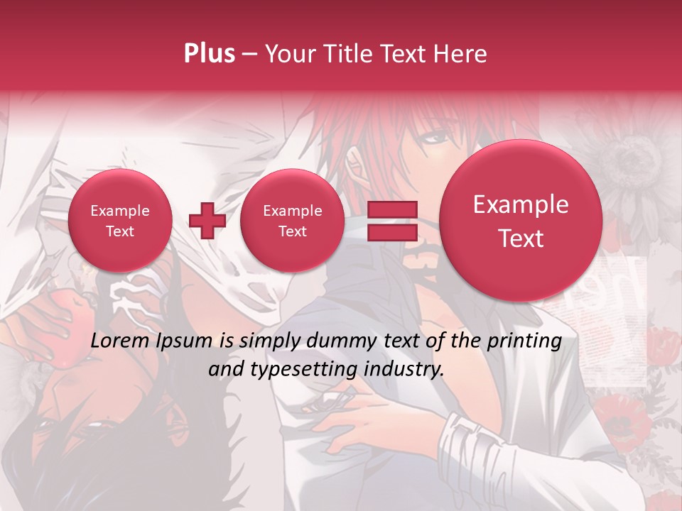 A Couple Of Anime Characters With Red Hair PowerPoint Template