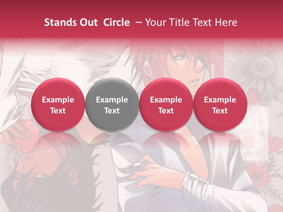 A Couple Of Anime Characters With Red Hair PowerPoint Template