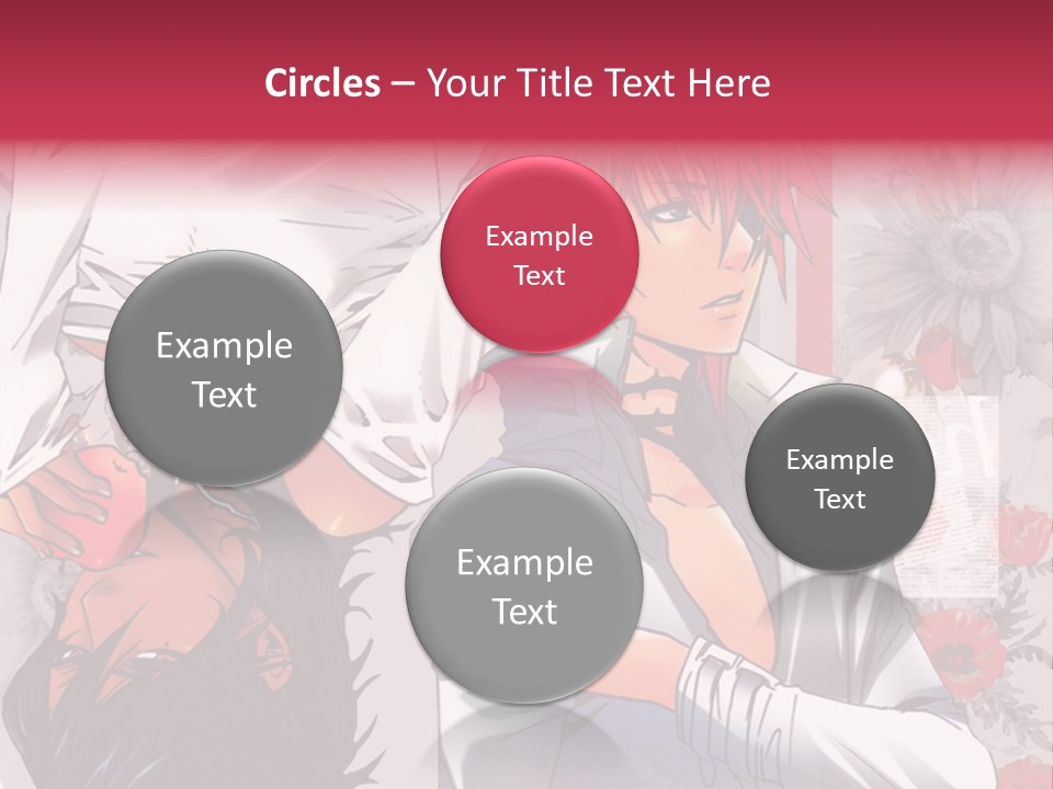 A Couple Of Anime Characters With Red Hair PowerPoint Template