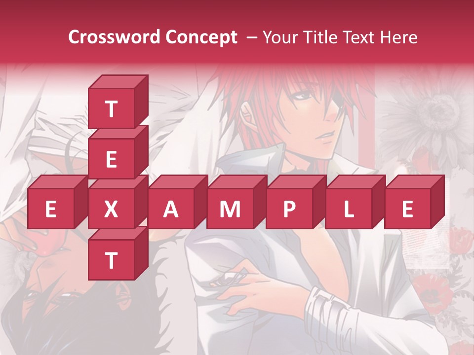 A Couple Of Anime Characters With Red Hair PowerPoint Template