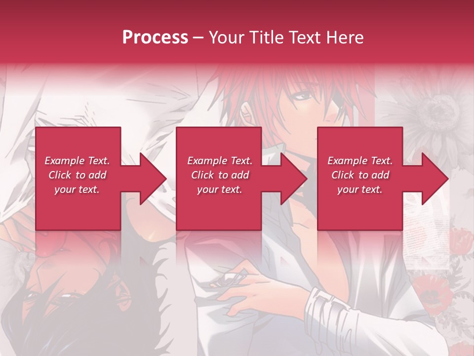 A Couple Of Anime Characters With Red Hair PowerPoint Template