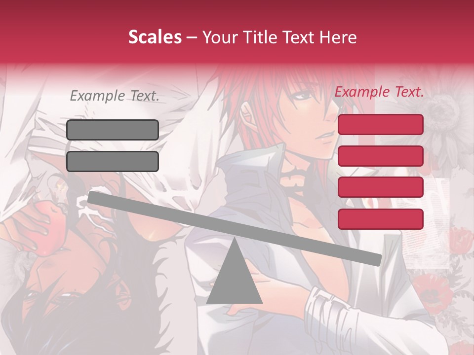 A Couple Of Anime Characters With Red Hair PowerPoint Template