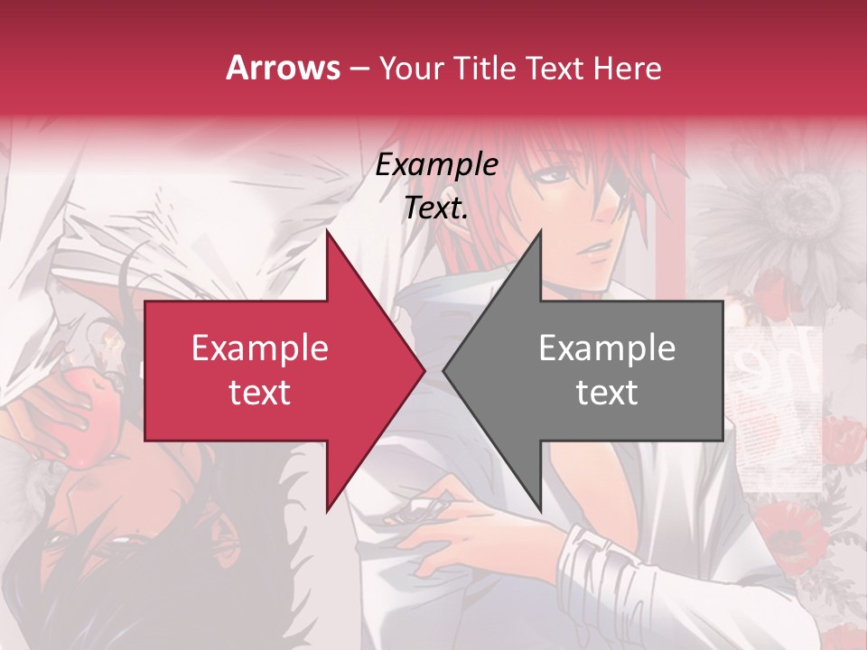 A Couple Of Anime Characters With Red Hair PowerPoint Template