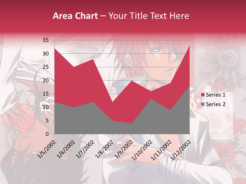 A Couple Of Anime Characters With Red Hair PowerPoint Template