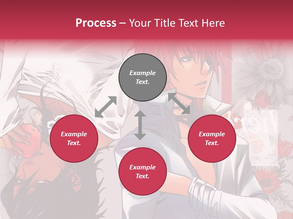 A Couple Of Anime Characters With Red Hair PowerPoint Template
