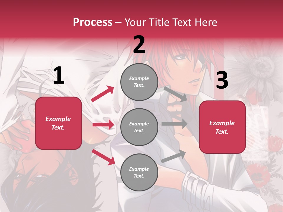 A Couple Of Anime Characters With Red Hair PowerPoint Template