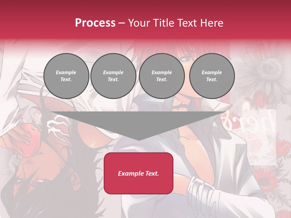 A Couple Of Anime Characters With Red Hair PowerPoint Template