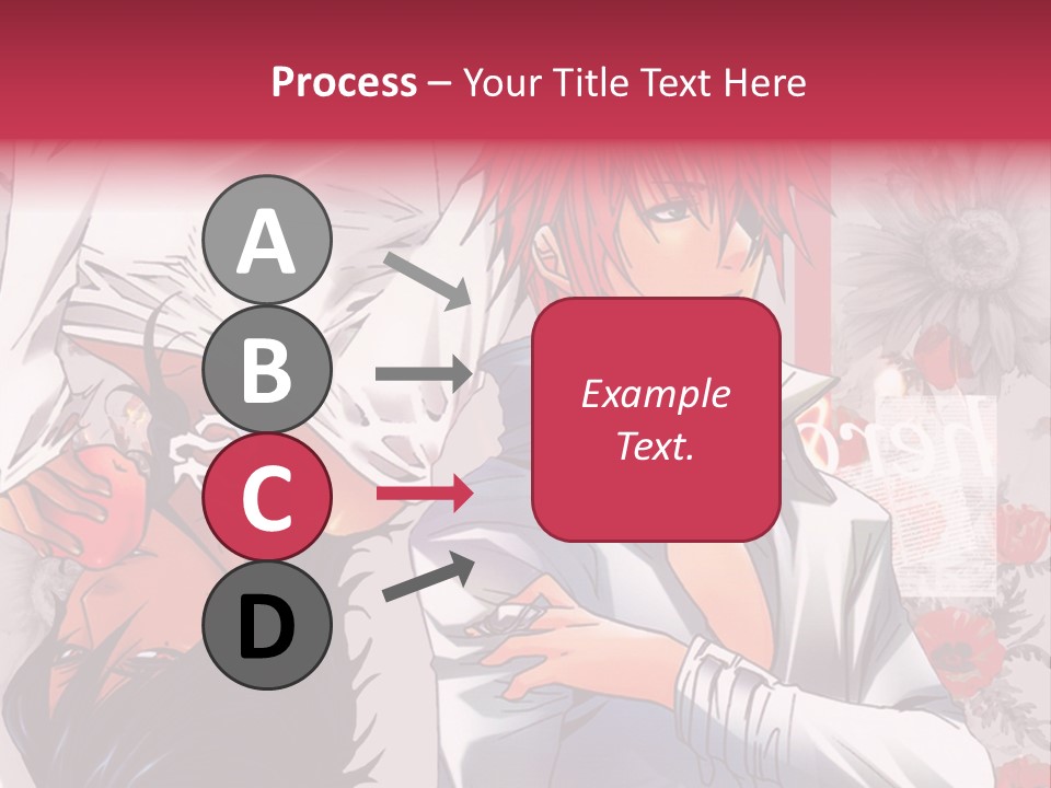 A Couple Of Anime Characters With Red Hair PowerPoint Template