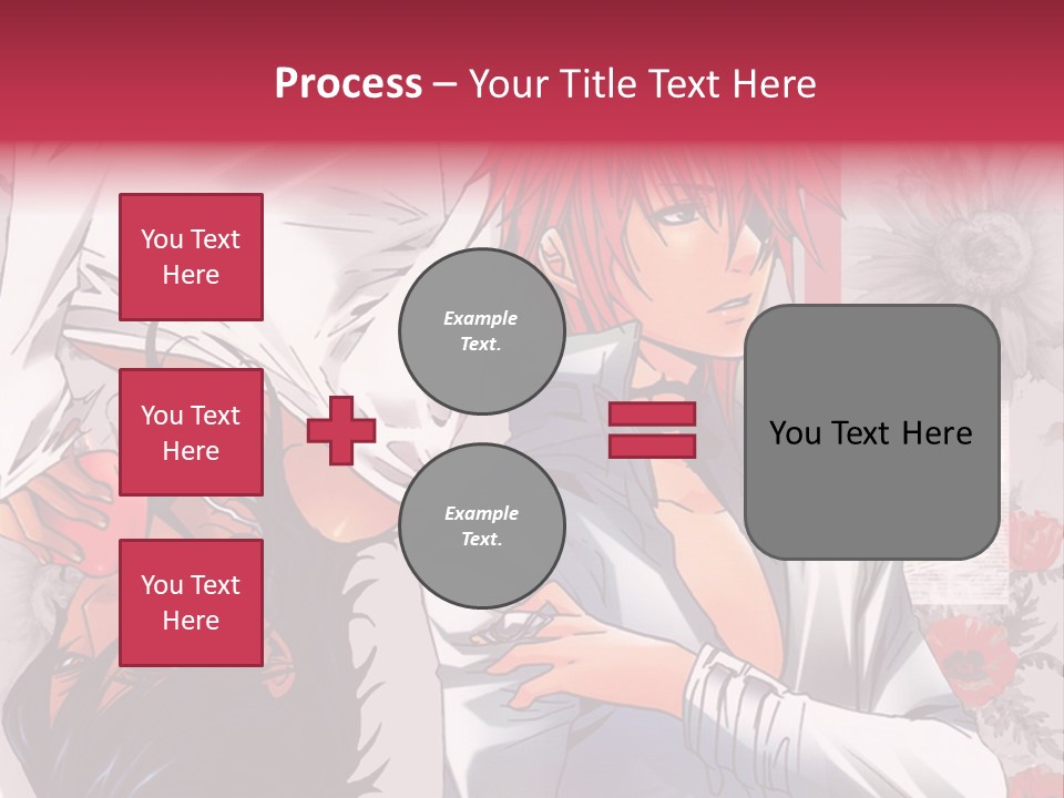 A Couple Of Anime Characters With Red Hair PowerPoint Template