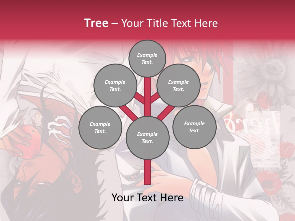 A Couple Of Anime Characters With Red Hair PowerPoint Template