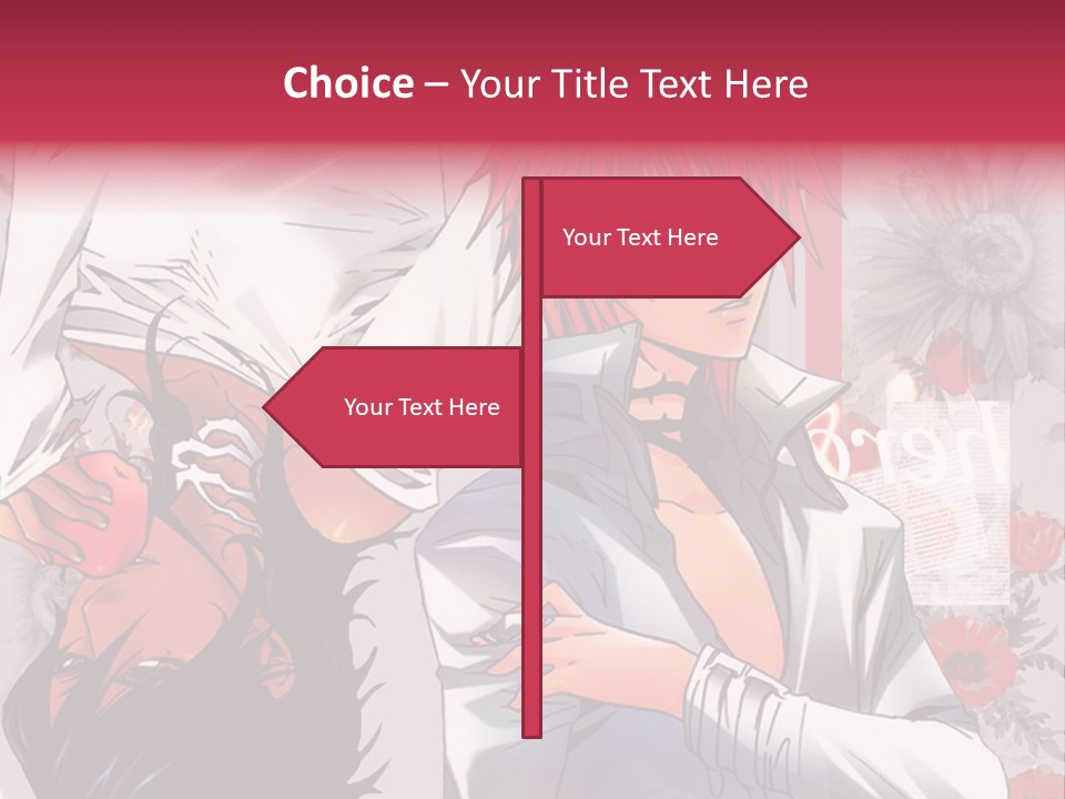 A Couple Of Anime Characters With Red Hair PowerPoint Template