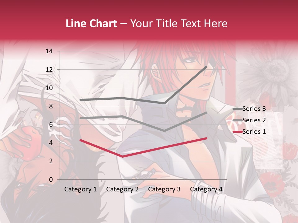 A Couple Of Anime Characters With Red Hair PowerPoint Template