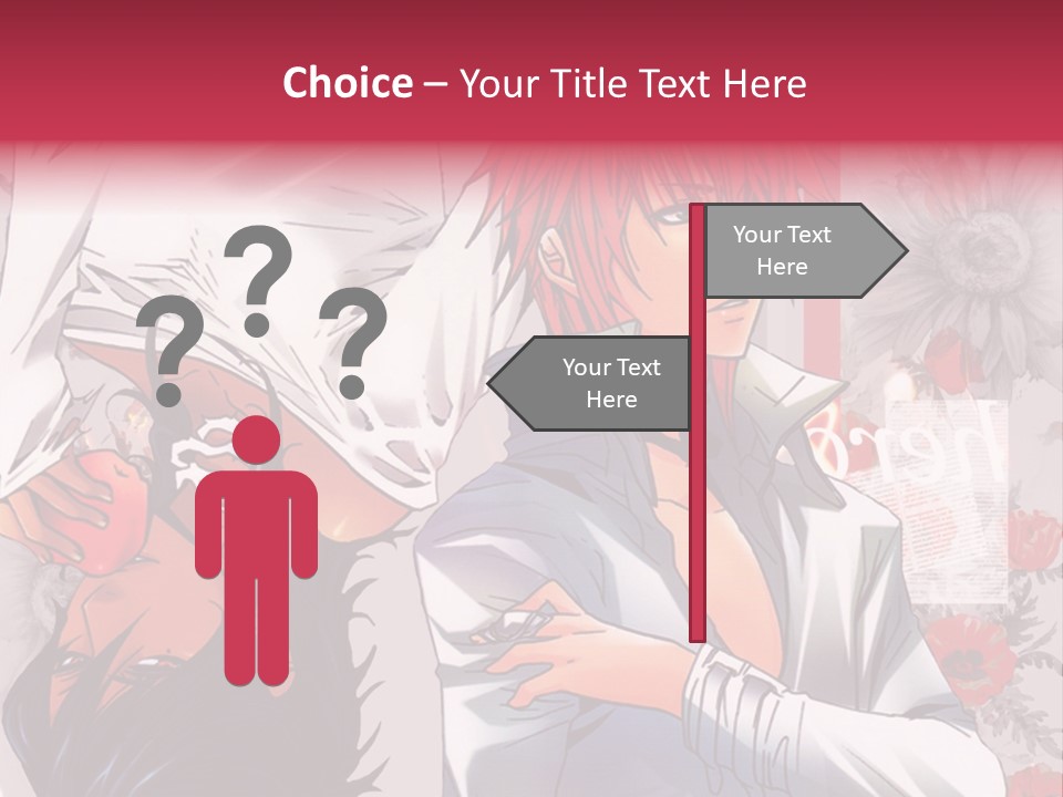A Couple Of Anime Characters With Red Hair PowerPoint Template
