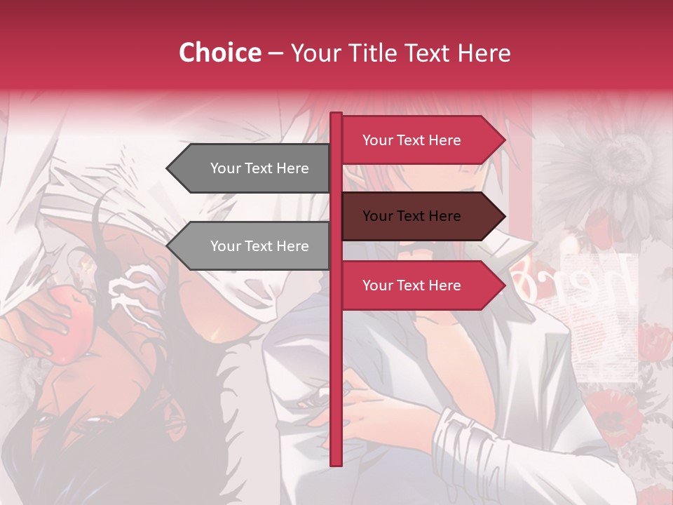 A Couple Of Anime Characters With Red Hair PowerPoint Template