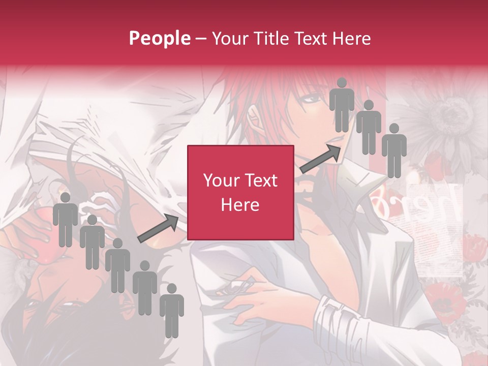 A Couple Of Anime Characters With Red Hair PowerPoint Template