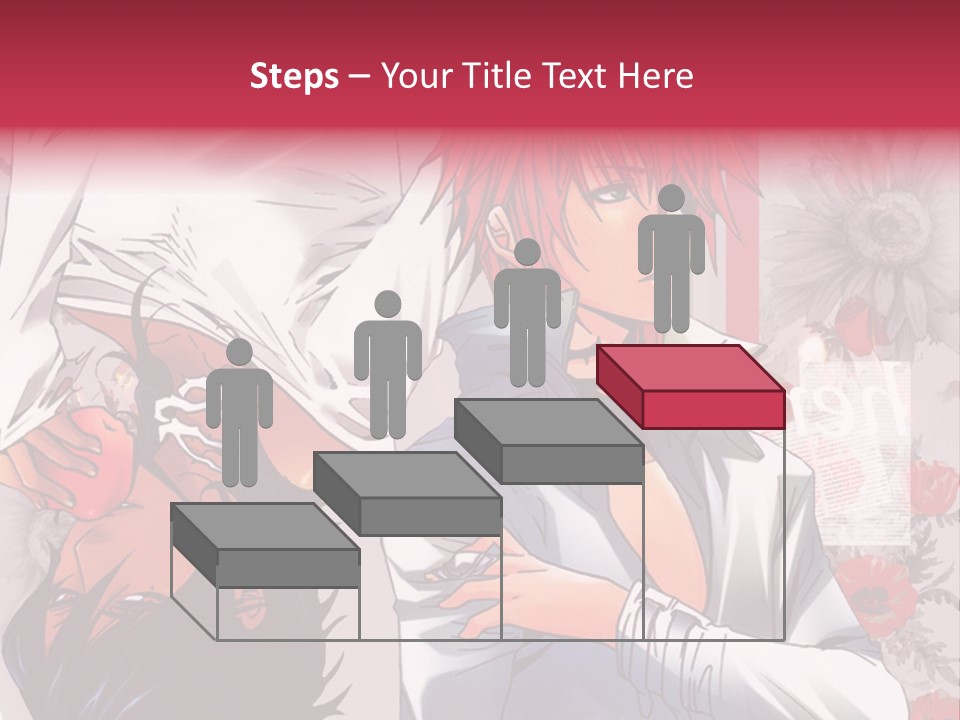 A Couple Of Anime Characters With Red Hair PowerPoint Template