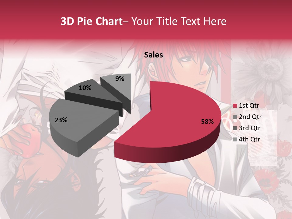 A Couple Of Anime Characters With Red Hair PowerPoint Template