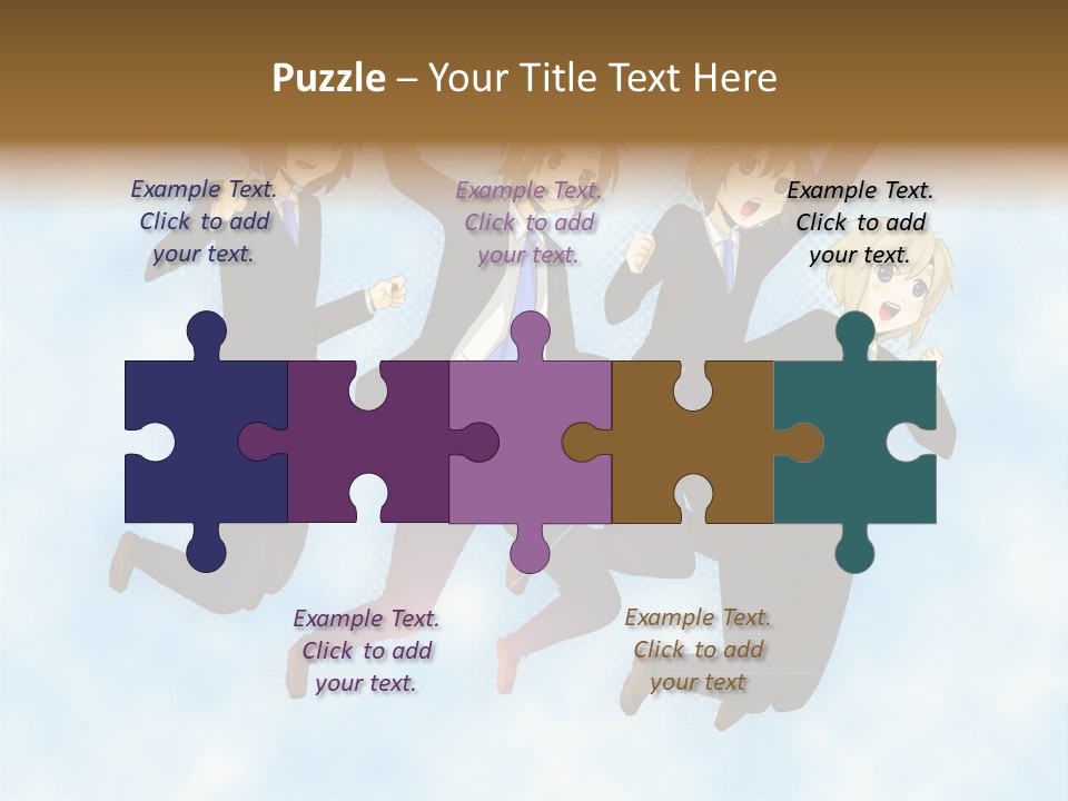 A Group Of People Jumping In The Air PowerPoint Template