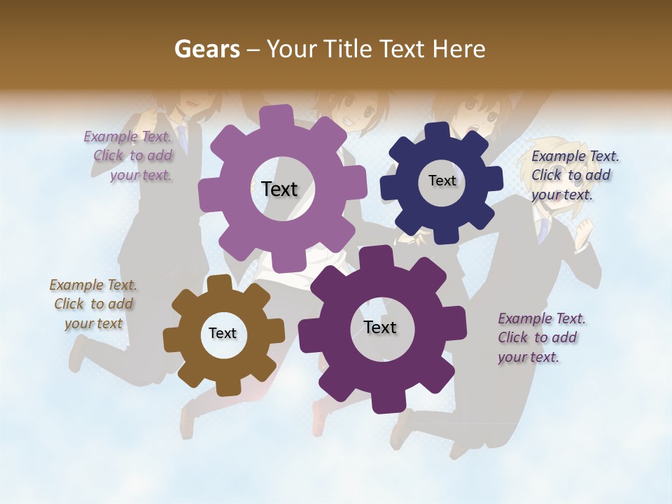 A Group Of People Jumping In The Air PowerPoint Template