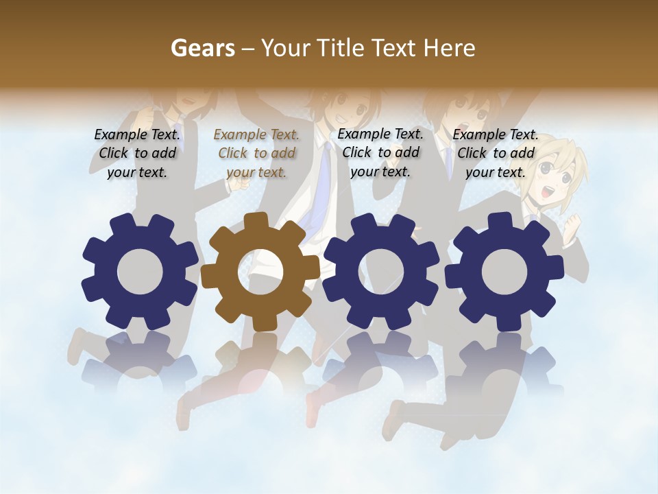 A Group Of People Jumping In The Air PowerPoint Template