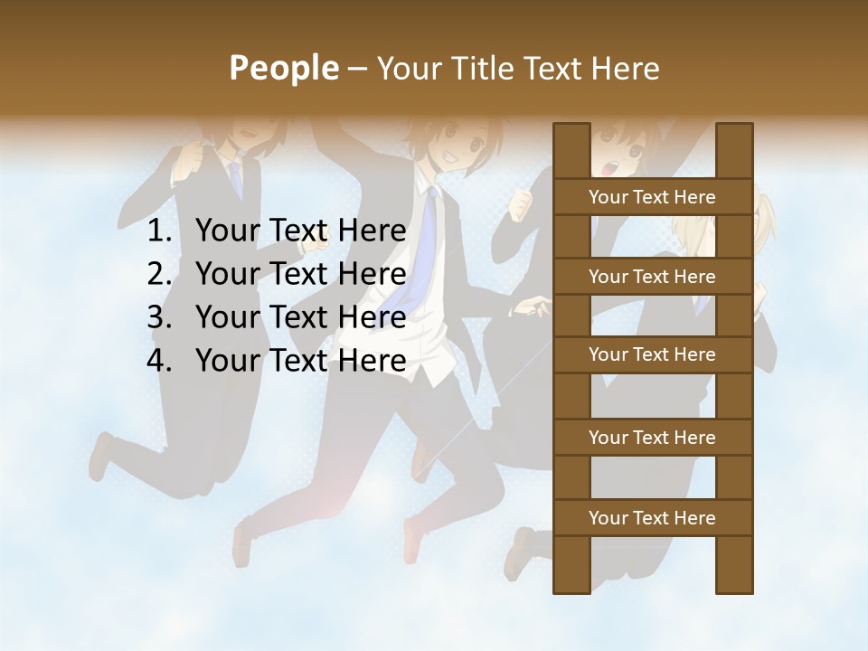 A Group Of People Jumping In The Air PowerPoint Template