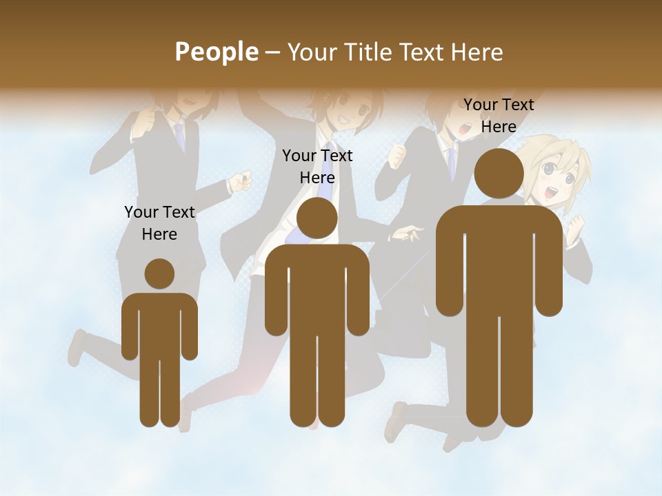 A Group Of People Jumping In The Air PowerPoint Template