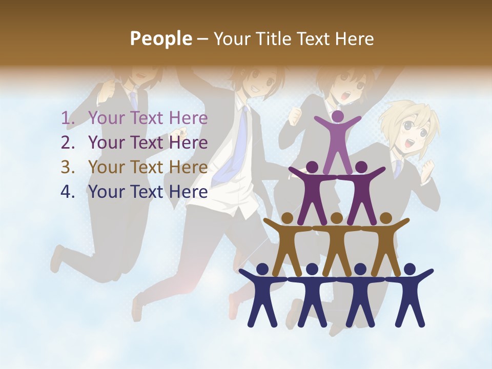 A Group Of People Jumping In The Air PowerPoint Template