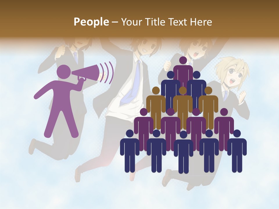 A Group Of People Jumping In The Air PowerPoint Template