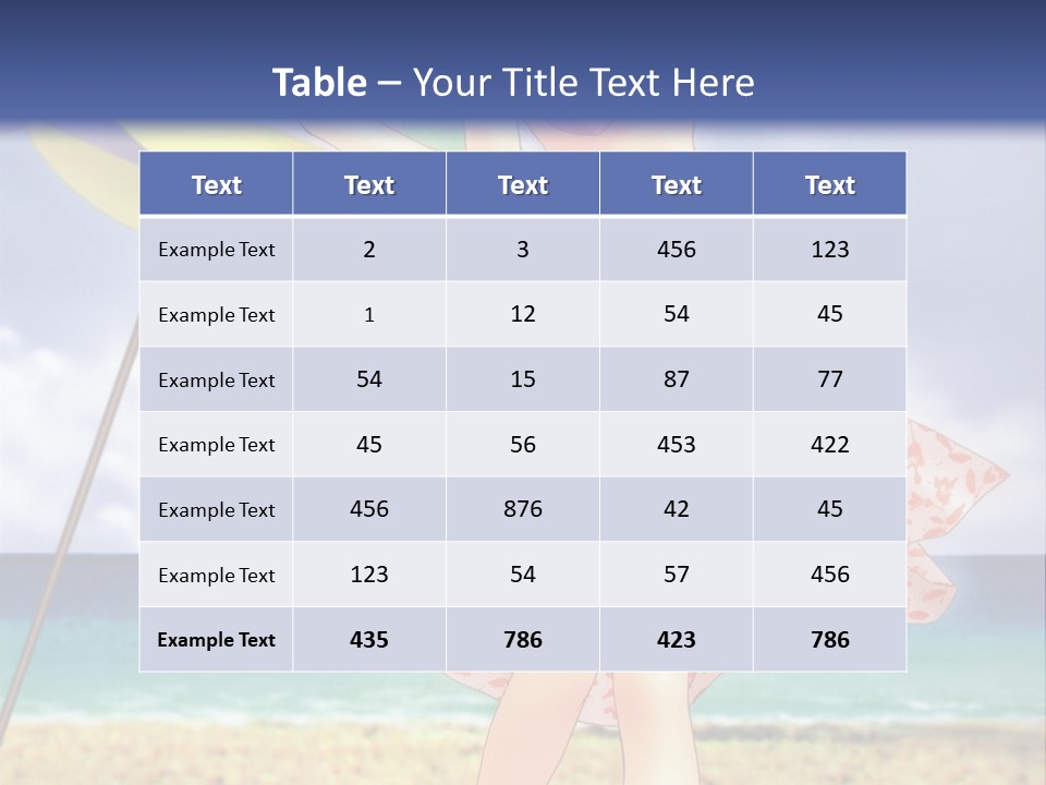 A Woman In A Bikini Holding An Umbrella On The Beach PowerPoint Template