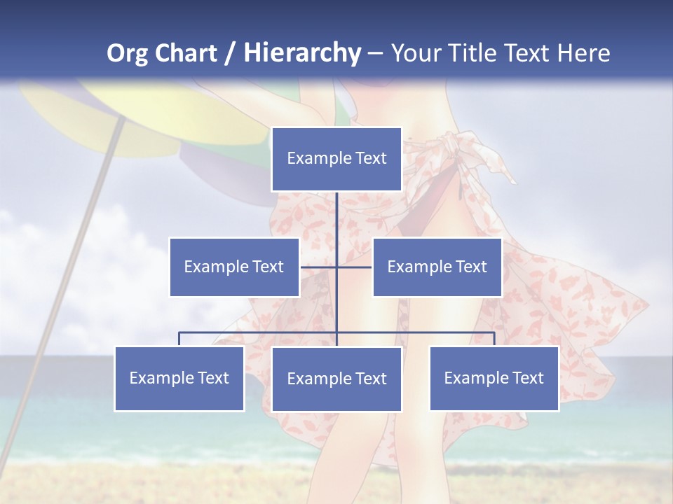 A Woman In A Bikini Holding An Umbrella On The Beach PowerPoint Template