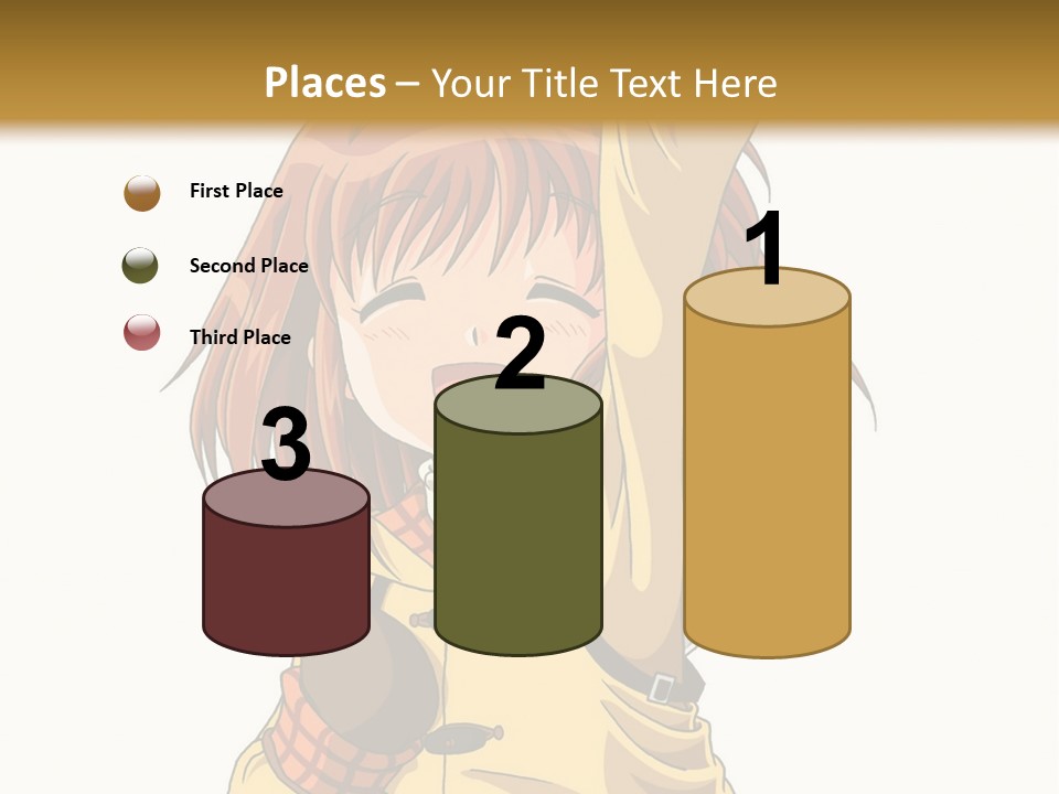 A Girl In A Trench Coat Holding A Glove PowerPoint Template