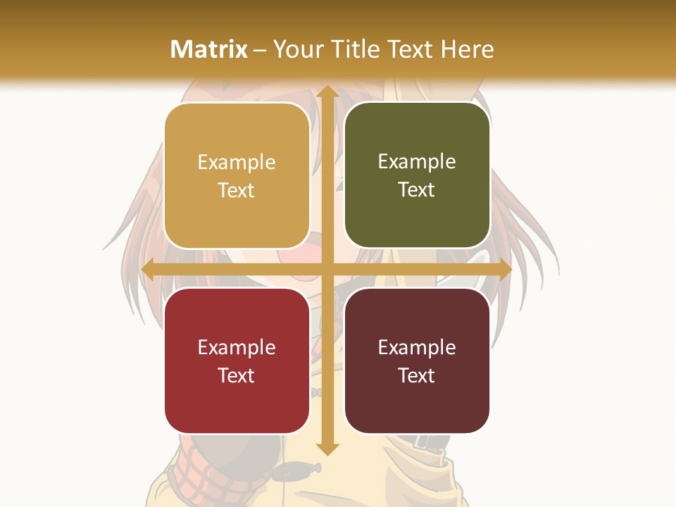 A Girl In A Trench Coat Holding A Glove PowerPoint Template