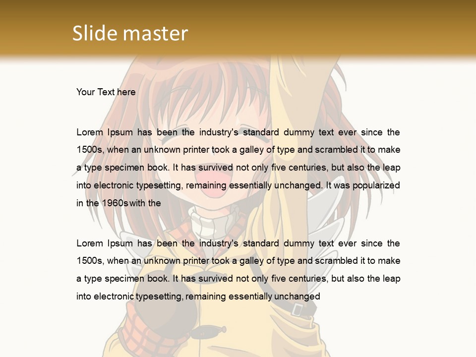 A Girl In A Trench Coat Holding A Glove PowerPoint Template