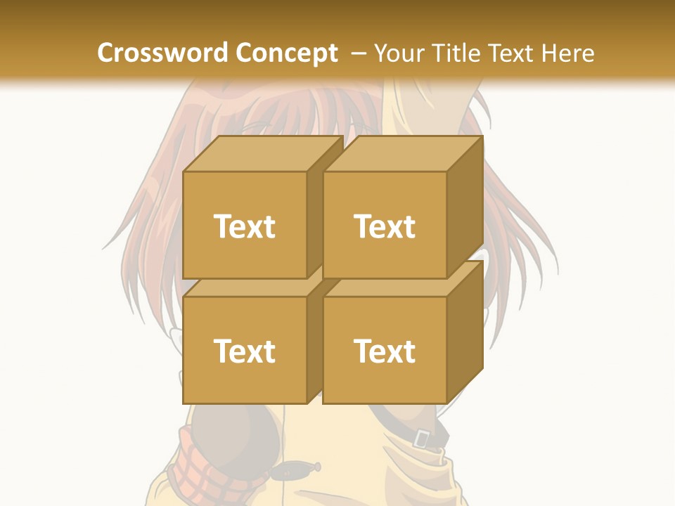 A Girl In A Trench Coat Holding A Glove PowerPoint Template