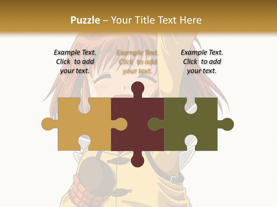 A Girl In A Trench Coat Holding A Glove PowerPoint Template