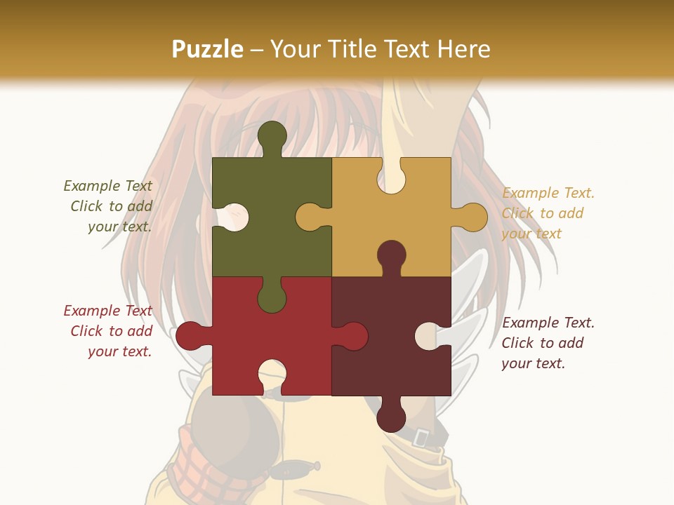 A Girl In A Trench Coat Holding A Glove PowerPoint Template