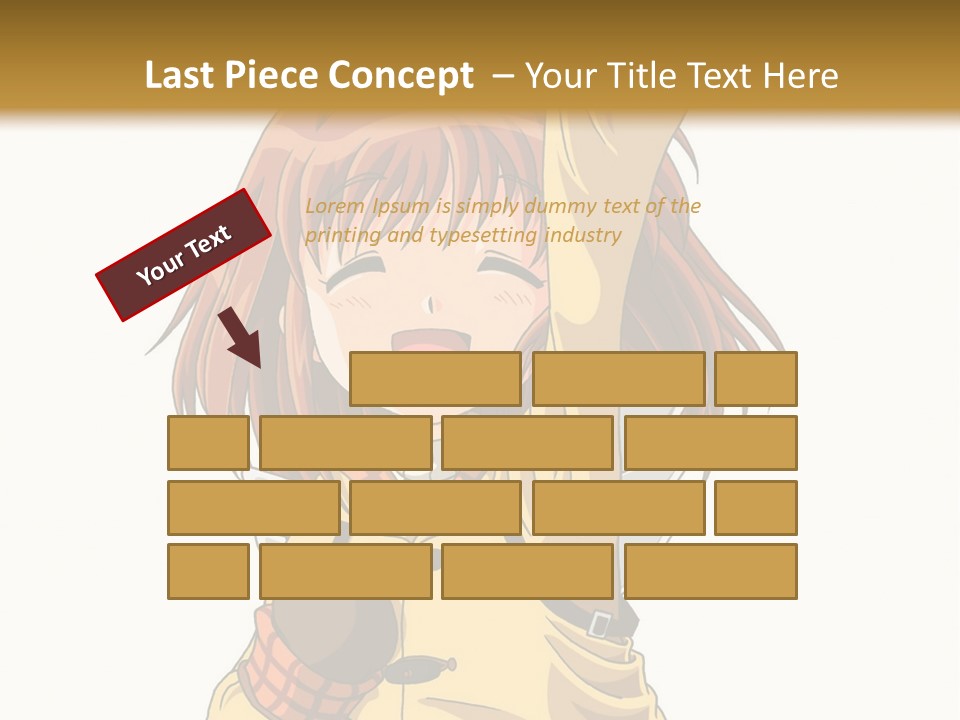 A Girl In A Trench Coat Holding A Glove PowerPoint Template