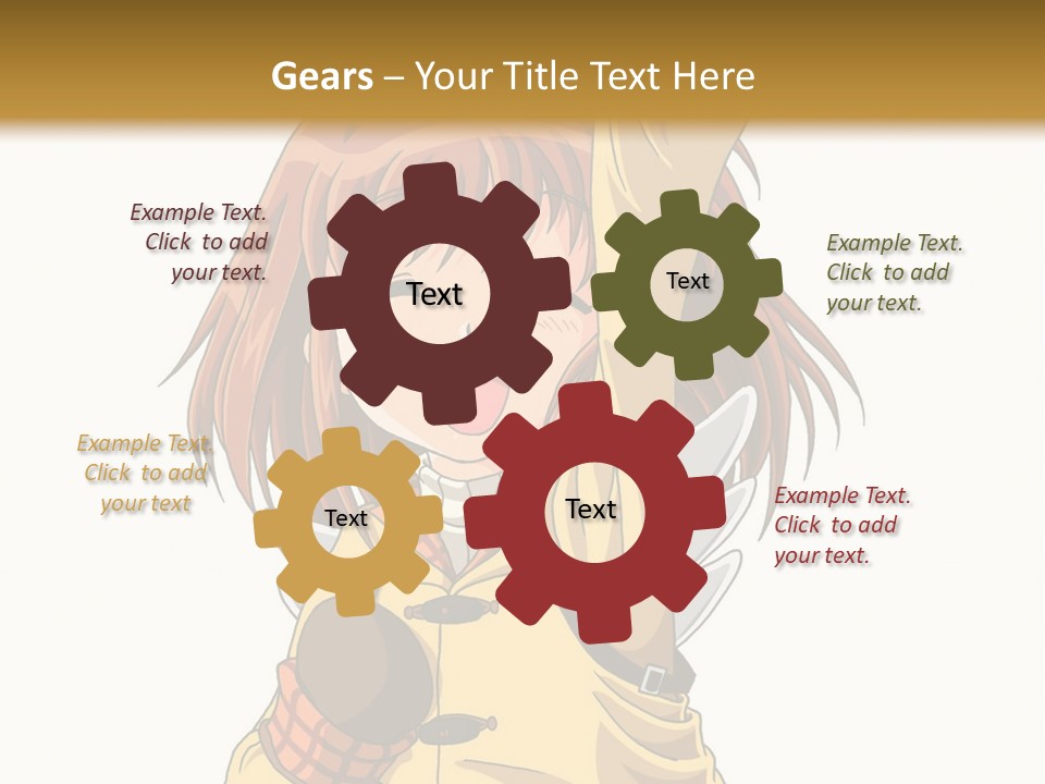 A Girl In A Trench Coat Holding A Glove PowerPoint Template