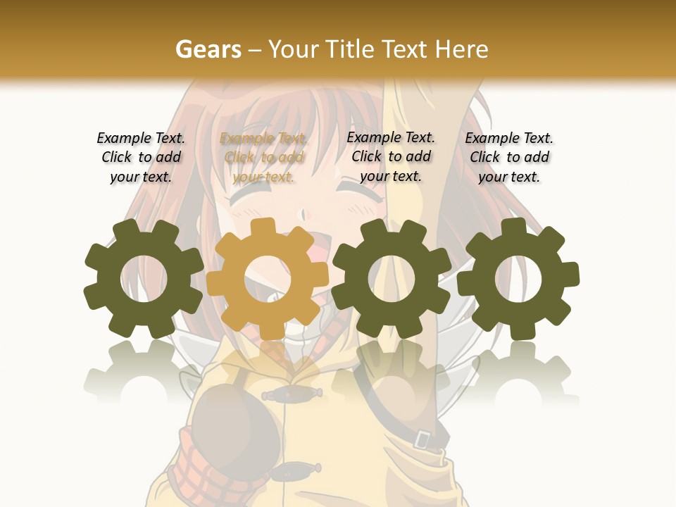 A Girl In A Trench Coat Holding A Glove PowerPoint Template