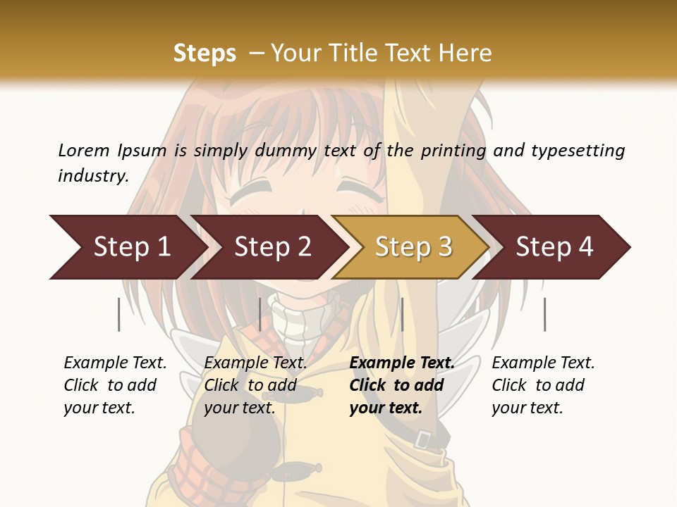 A Girl In A Trench Coat Holding A Glove PowerPoint Template