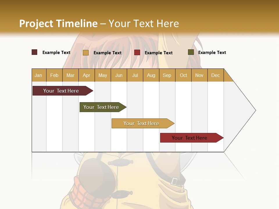 A Girl In A Trench Coat Holding A Glove PowerPoint Template